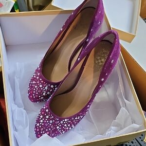 Vince Camuto Fuchsia Embellished Heels